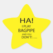 Ha Bagpipe Star Sticker (Voorkant)