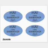 Ha Barbershop Oval Sticker (Vel)