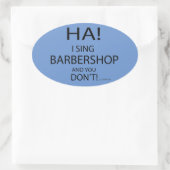 Ha Barbershop Oval Sticker (Tas)