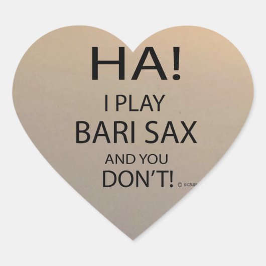 Ha Bari Sax Heart Sticker (Voorkant)