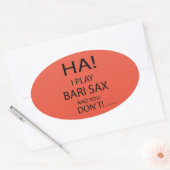 Ha Bari Sax Oval Sticker (Envelop)