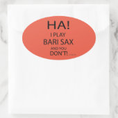 Ha Bari Sax Oval Sticker (Tas)