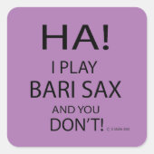 Ha Bari Sax Square Sticker (Voorkant)