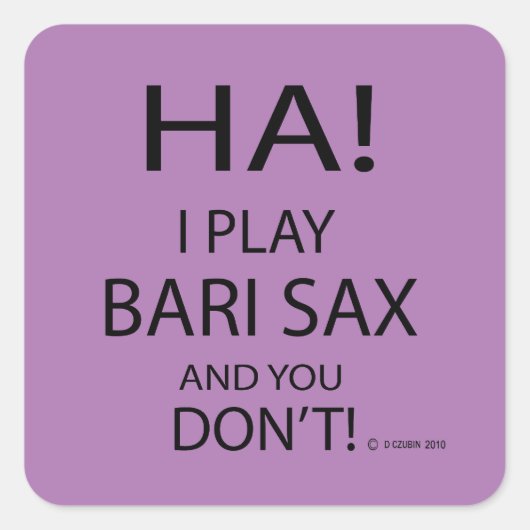 Ha Bari Sax Square Sticker (Voorkant)