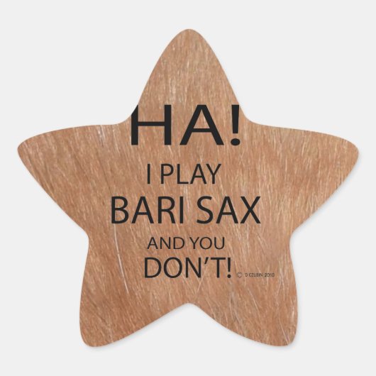 Ha Bari Sax Star Sticker (Voorkant)