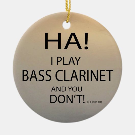 Ha Bass Clarinet Keramisch Ornament (Voorkant)