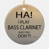 Ha Bass Clarinet Keramisch Ornament (Achterkant)