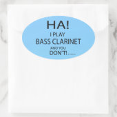 Ha Bass Clarinet Oval Sticker (Tas)