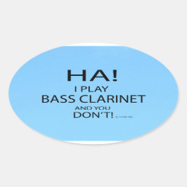 Ha Bass Clarinet Oval Sticker