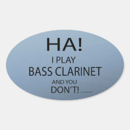 Ha Bass Clarinet Oval Sticker