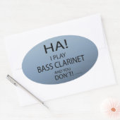 Ha Bass Clarinet Oval Sticker (Envelop)