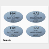 Ha Bass Clarinet Oval Sticker (Vel)