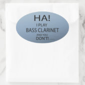 Ha Bass Clarinet Oval Sticker (Tas)