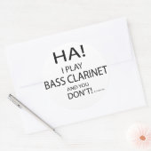 Ha Bass Clarinet Ronde Sticker (Envelop)