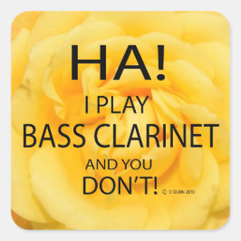 Ha Bass Clarinet Square Sticker