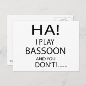 Ha Bassoon Briefkaart (Voorkant / Achterkant)