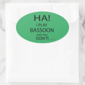 Ha Bassoon Oval Sticker (Tas)