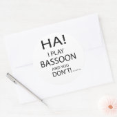 Ha Bassoon Ronde Sticker (Envelop)