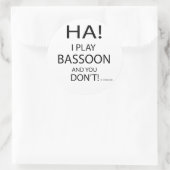 Ha Bassoon Ronde Sticker (Tas)