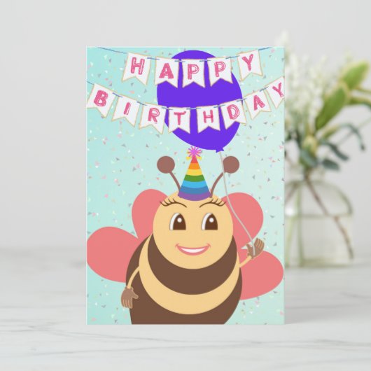 HA-BEE VERJAARDAG Kaart (Staand voorkant)