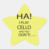 Ha Cello Star Sticker (Voorkant)
