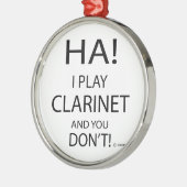 Ha Clarinet Metalen Ornament (Links)