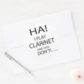 Ha Clarinet Ronde Sticker (Envelop)