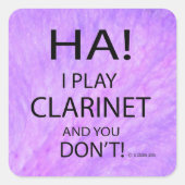 Ha Clarinet Square Sticker (Voorkant)