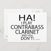 Ha Contrabass Clarinet Briefkaart (Voorkant / Achterkant)