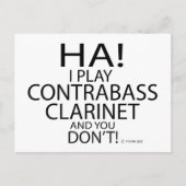 Ha Contrabass Clarinet Briefkaart (Voorkant)