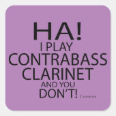 Ha Contrabass Clarinet Square Sticker (Voorkant)