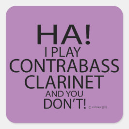 Ha Contrabass Clarinet Square Sticker