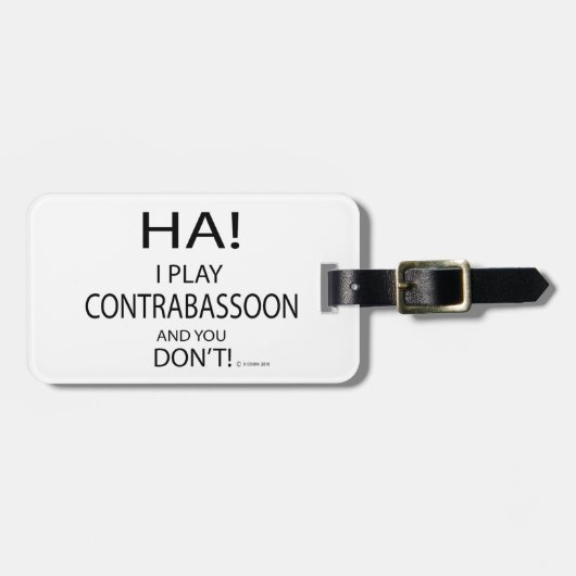 Ha Contrabassoon Bagagelabel (Voorkant horizontaal)
