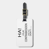 Ha Contrabassoon Bagagelabel (Voorkant verticaal)