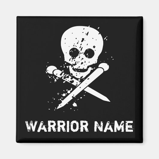 HA Custom Black Skull Magnet (Voorkant)