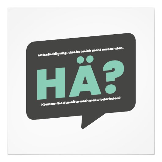Hä? Definition Humor Deutsch Foto Afdruk (Voorkant)