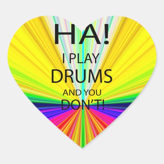 Ha Drums Heart Sticker (Voorkant)