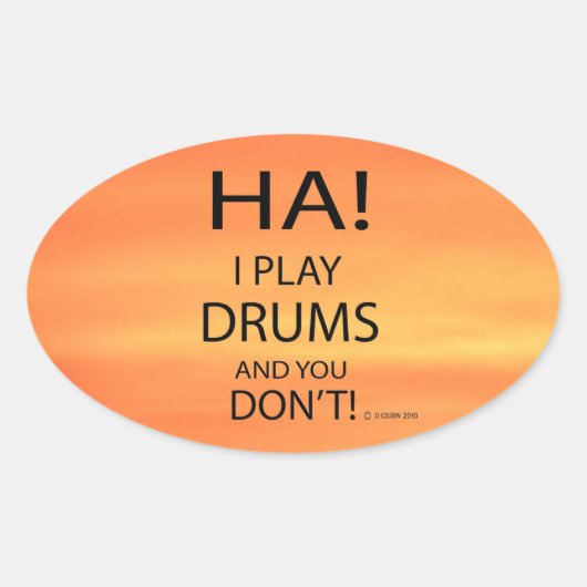 Ha Drums Oval Sticker (Voorkant)