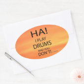 Ha Drums Oval Sticker (Envelop)