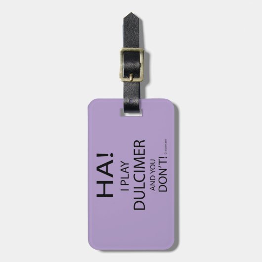 Ha Dulcimer Bagagelabel (Voorkant verticaal)