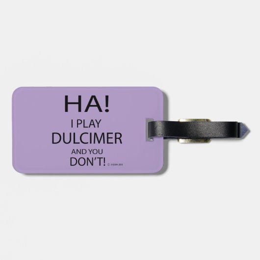 Ha Dulcimer Bagagelabel (Achterkant horizontaal)