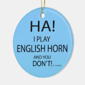 Ha English Horn Keramisch Ornament (Links)