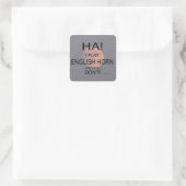 Ha English Horn Square Sticker (Tas)