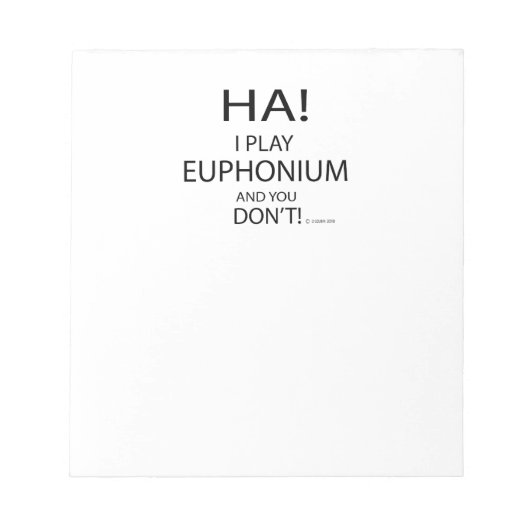Ha Euphonium Notitieblok (Voorkant)