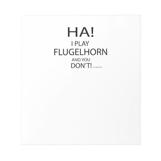 Ha Flugelhorn Notitieblok (Voorkant)