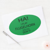 Ha Flugelhorn Oval Sticker (Envelop)
