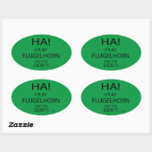 Ha Flugelhorn Oval Sticker (Vel)