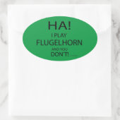 Ha Flugelhorn Oval Sticker (Tas)