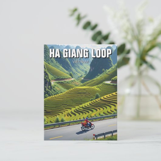 Ha Giang Loop Vietnam Travel Briefkaart (Staand voorkant)