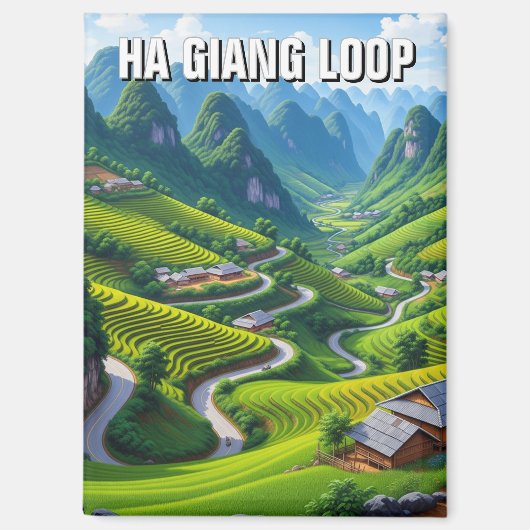 Ha Giang Loop Vietnam Travel Magnet (Voorkant)